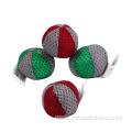 Factory spot two color mesh cat toy ball